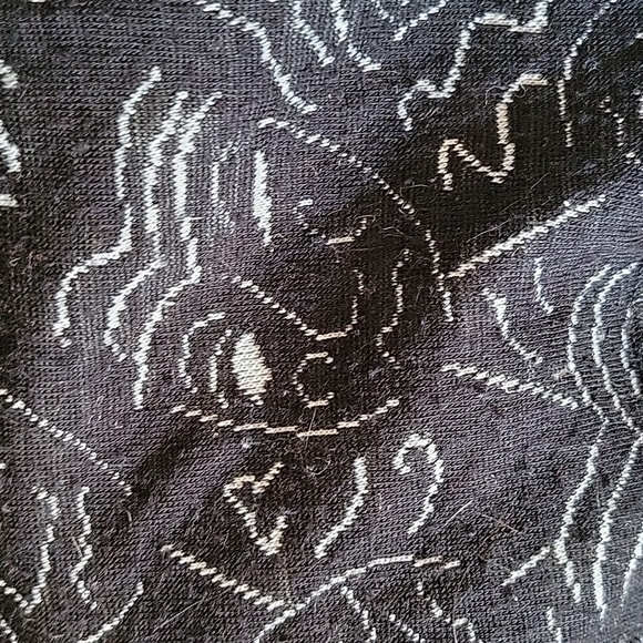 Vintage 90's Artsy Raw Seam Patch Long Open Front Sweater sz M